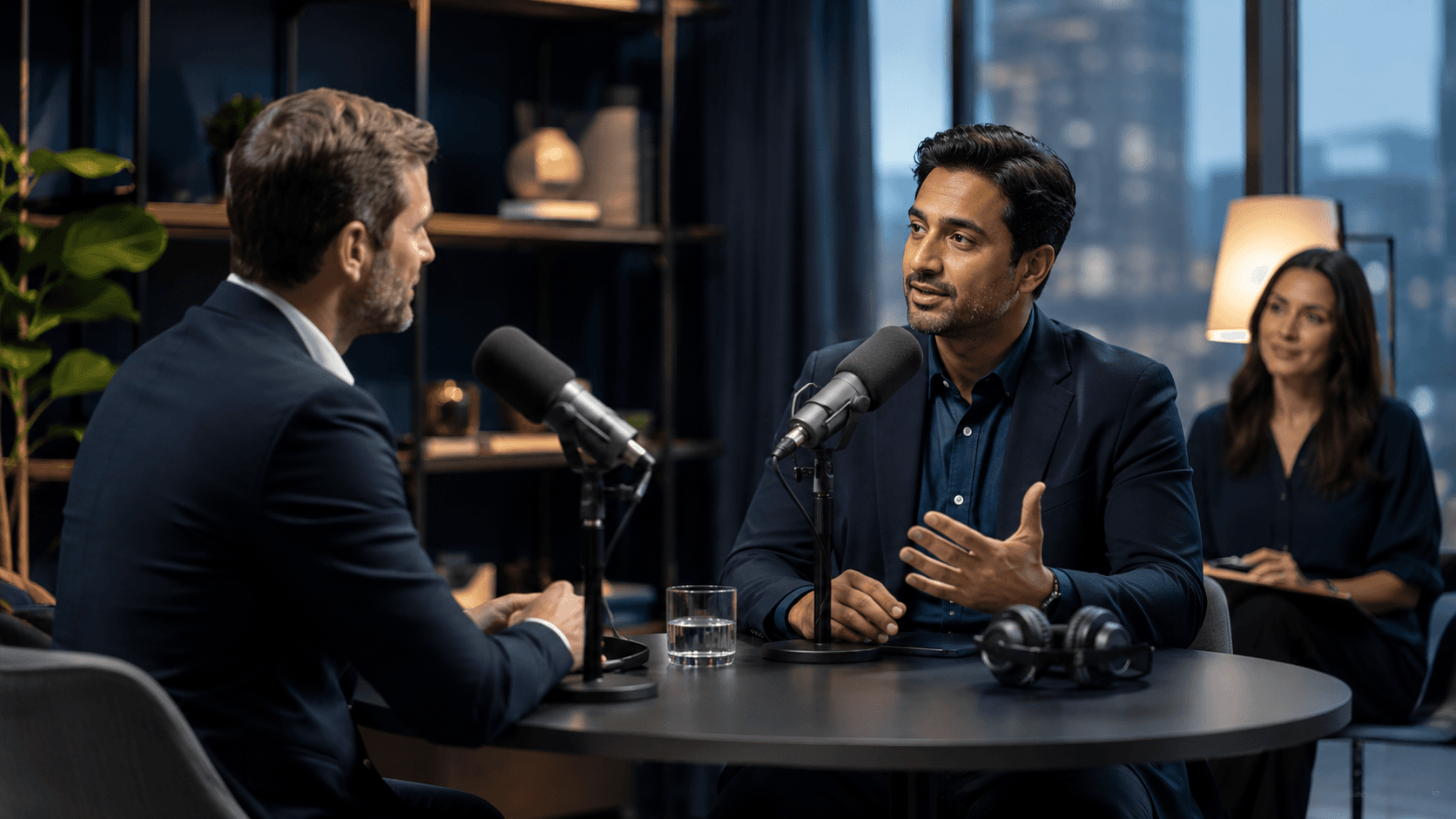 Podcast interview in progress